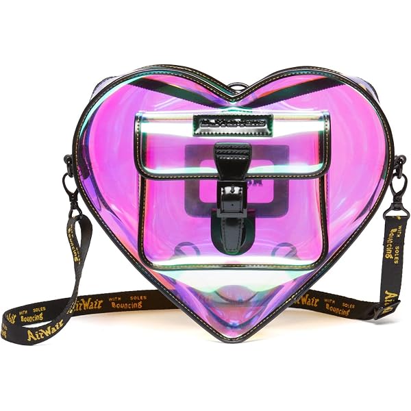 Dr. Martens Burgundy Heart Shaped Backpack in Black | UK