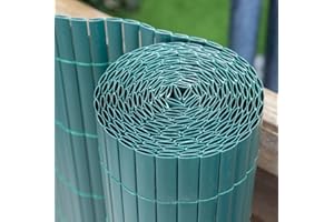 Papillon Artificial Green Bamboo Cane Plastic Garden Fence Screening Roll Privacy Border 4m x 1.5m (13ft 1in x 4ft 11in)