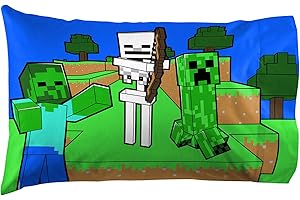 Jay Franco Minecraft Creative Fashion 100% Cotton Pillowcase 50 x 70 cm