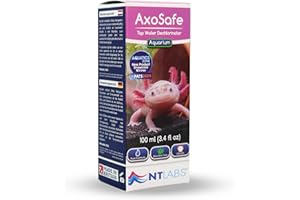 NT Labs AxoSafe For Axolotl Aquariums, Removes Chlorine, Halogens, Chloramine, Free From Aloe Vera, Aquarium Accessories for Axolotls (100ml - Treats 500L)