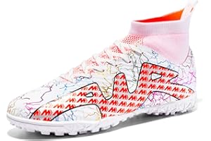 WEJIESS Youth Football Boots Outdoor Men's Football Boots Mens High Top Football Shoes Boys Turf Trainers Professional Football Athletic Shoes