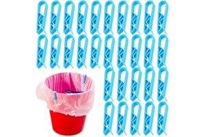 HYRKOTW 30 clip per bidoni della spazzatura, clip in plastica, sacchetti per la spazzatura fissi, adatti per bidoni della spazzatura da cucina, cestini della spazzatura, clip di fissaggio per borse a tracolla