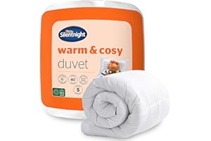 Silentnight Ciepła i przytulna podwójna kołdra zimowa 13,5 Tog, bardzo ciepła, gruba, ciężka, przytulna, zimowa kołdra, idealna na zimne noce, hipoalergiczna i można prać w pralce, podwójna, 200 x 200