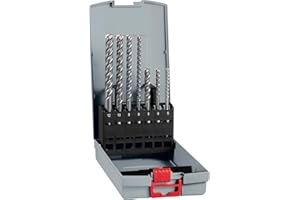Bosch 7x Coffret de forets pour perforateur PRO SDS plus-5X (pour Béton, Briques silicocalcaires, Ø 5,0, 6,0, 8,0, 6,0, 8,0, 10,0, 12,0 mm, Professional Accessoire Marteau burineur, Brise-béton)