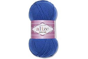 Frida's Wollhaus Alize Cotton Gold Laine d'été 100 g Coton Amigurumi 65 couleurs (141 - Bleu roi)