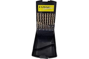 FAMAG Holzspiralbohrersatz 19-teilig D=1-10mm (steigend um 0,5mm) in Rose-Box