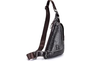 pundarika Torba na ramię męska skórzana torba na ramię biznesowa skórzana torba na klatkę piersiową torba crossbody wypoczynek sportowa torebka mała moda retro