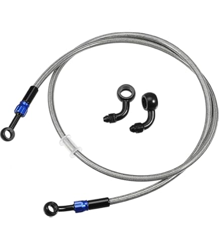 Kit Mangueras De Freno ABSOPRO Para Moto 240cm (AN3, 28°/90°, Negro)