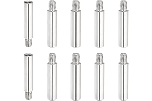 PATIKIL 10 Pcs M6x40+8mm Stainless Steel Standoff Extension Posts Screws,Metric Male Female Thread Adapters Spacer for PCB,Quadcopter Drone,Computer & Circuit Board Assortment Kit