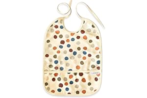 LAUTOKI®| Baberos Bebe Impermeables + Bolsita de Transporte |Talla12-36M| Babero con Mangas Impermeable | Bolsillo canguro y puños elásticos | Babete Impermeável Bebe |Baberos bebe| Baberos con Mangas