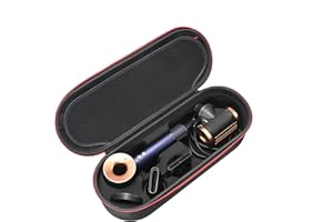RLSOCO Hard Case for Dyson Supersonic Hair Dryer Iron/Fuchsia-Fits Ful Hair Dryer Accessories & Model HD15/HD08 (Black)