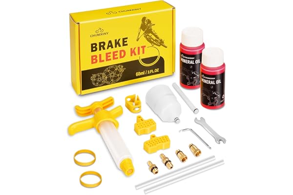 CHUMXINY Kit Purge Frein pour Tektro-TRP Gamme de Freins à Disque Hydrauliques, Comprenant 120ml de Liquide de Frein Minéral, Un Connecteur métallique.