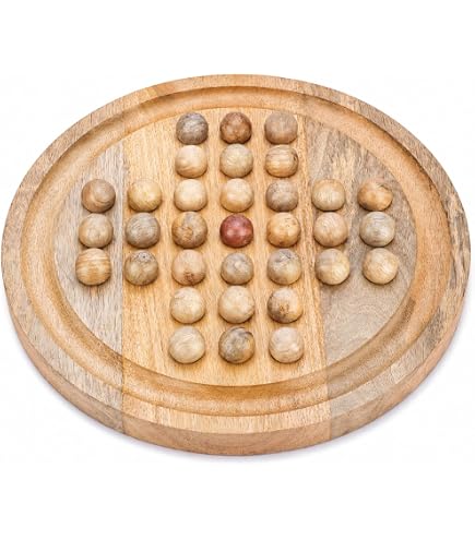 TOWO – Jeu De Solitaire Et Labyrinthe En Bois 2 En 1 – 25 Cm – Plateau En Bambou – Dès 6 Ans