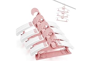 Fousenuk 20 sztuk Wieszak na ubrania dla niemowląt jasnoróżowy