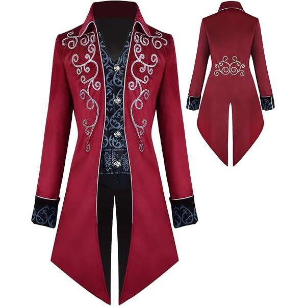 Costume D'Halloween 2025 Pour Homme - Veste De Jeu De Rôle Gothique à