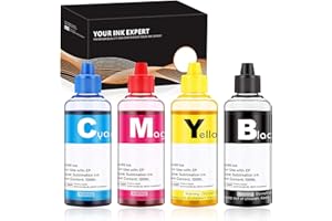 IUBEST Inchiostro Sublimazione per Epson ET1810 ET2810 ET2821 WF7010 WF7110 WF7210 WF7710 WF3520 WF3540, 100 mL, Utilizzato per la Stampa a Trasferimento Termico su Tazze, Camicie in Poliestere,etc.