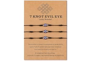Ozmw 3 Stück Evil Eye Bracelet, Adjustable Handmade Cord, Schutz Armbänder Glücksbringer Freundschaftsarmbänder