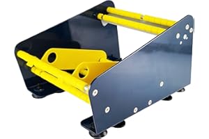 KLEBESHOP24 Distributeur manuel à étiquettes - Pour des étiquettes et pastilles adhésives à une face ou double-face - Avec ventouses - En métal robuste (162 mm, deux séparateurs de rouleaux)