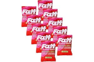 Fatt Ketogenic Raspberry Ripple Muffin - 10 x 40g Muffins - 2.7 g carbs - 100% Natural Low Carb Keto Snack with Super Fats - No added sweeteners - Low Carb Keto Snack with High Nutrition - Aka Fattbar