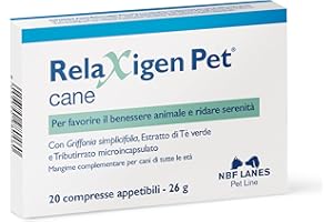 NBF Lanes | Relaxigen Pet Chien, 20 comprimés attrayants, pour favoriser Le Bien-être Animal et redonner la sérénité, pour Chiens de Taille Moyenne à Grande Taille