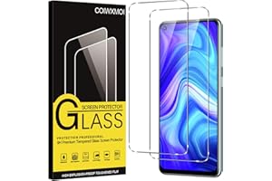 Coiwxmoi 2 sztuki szkła hartowanego do Xiaomi Redmi Note 9, folia ochronna Twardość 9H Anti-scratch Anti-Fingerprint, bez pęcherzyków Ultra HD, przezroczysta osłona ekranu dla Redmi Note 9