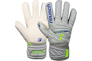 ‎REUSCH Reusch Attrakt Grip Finger Support Junior Flexible Torwarthandschuhe Kinder Jugendliche Fußballhandschuhe mit Fingerprotektion für alle Spielfeldoberflächen und jedes Wetter