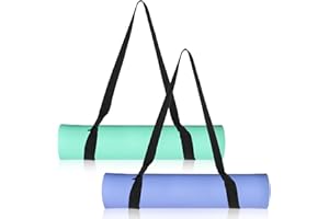 Lusofie 2 correas ajustables para esterilla de yoga, correas para llevar, correa de yoga, esterilla de yoga, para guardar y organizar esteras de gimnasia, esterilla deportiva de todos los tamaños