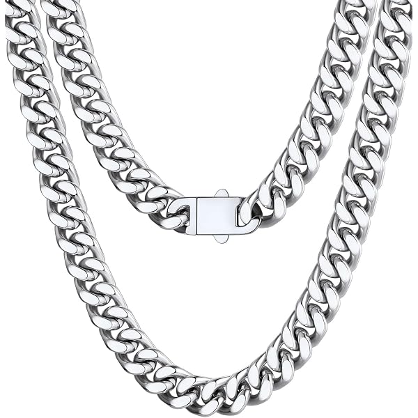 Bracciale a catena cubana in acciaio inossidabile da uomo