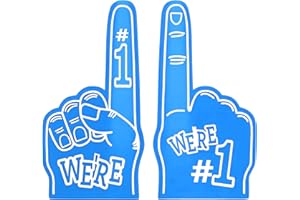 IGXX Lot de 2 Doigts en Mousse, Mains en Mousse, gladiateurs en Mousse, Accessoires pour Supporters Sportifs (Bleu)