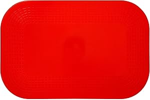 DYCEM Non Slip Rectangular Pad 35 x 25 cm, Red, Precut Adhering Pad, Grip Assistance, Non-Toxic, Prevents Objects From Sliding or Rolling, Ideal for Cups, Plates, & Eating Utensils