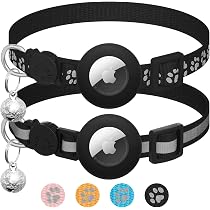 Porta Airtag Per Collare Cane/Gatto – Confezione Da 2 – Impermeabile – Nero