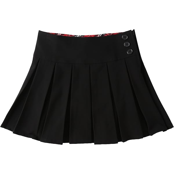Gonna A Pieghe Per Ragazze E Donne - Vita Alta Con Cerniera - Colore Nero - Taglie Da 9 A 16 Anni (UK 10-20) - 4