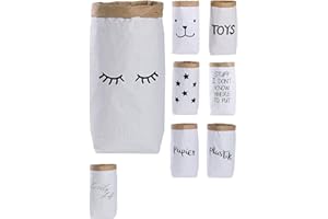 Lifestyle Lover Papiersack Paper Bag rund Kraftpapier Beutel Braun Weiß 'Wimpern'