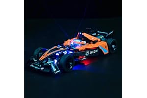 LocoLee Oświetlenie kompatybilne z NEOM McLaren Formula E, zestaw tylko świateł – nie jest to model, zestaw oświetleniowy kompatybilny z 42169 Technic NEOM McLaren Formula E Race Car
