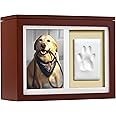 Pearhead Pet Photo Memory Box and Impression Kit for Dog or Cat Paw Print, Espresso