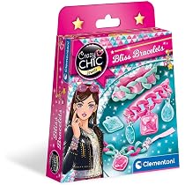 Kit Bracelets Crazy Chic Clementoni - Multicolor - Création De Bijoux Enfant - Jeu Créatif 78415
