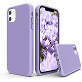 URUCHI iPhone 11 ile Uyumlu Kılıf, İ&ccedil;i Kadife Kaplamalı İnce Sıvı Silikon Tam Koruma Yumuşak Jel Silikon Kapak, Lila