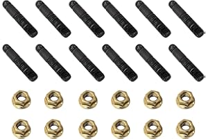 YOUNG WOLF 16 ensembles de boulons de fixation de collecteur d'échappement M8x45mm compatibles avec Nissan - Remplacement