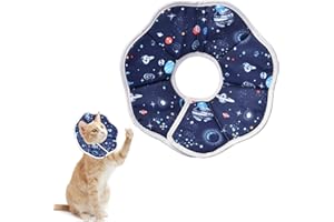 Jinlaili Halskrause Katzen, Katze Hund Erholung Kragen Nach Der Operation, Weiches Haustier Halsband, Haustiere Schutzkragen Katzen, Katze Kegel Halsbänder für Anti-Biss Lecken Wunde Heilung (L)