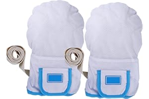 Glcfound Patienten-Schutzhandschuh Mit Dicker Schwammfüllung Patienten Ältere Menschen Anti Kratzen Verdicken Atmungsaktive Medizinische Hilfe Kratzfeste Sicherheitshandschuhe Atmungsaktiv 2 gloves