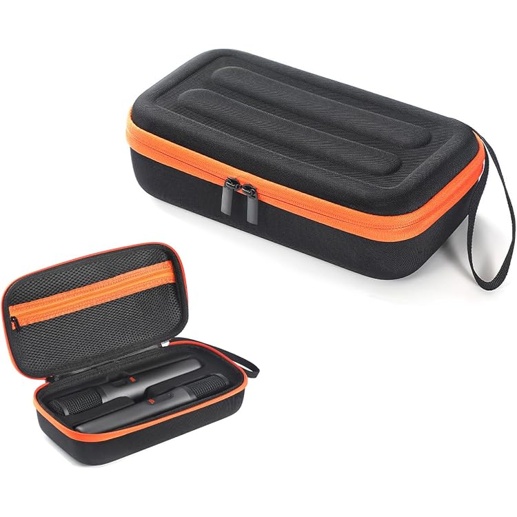 Étui De Rangement Pour Microphones JBL Party Box - Coque EVA Dure, 2 Micros, Filet Pour Accessoires