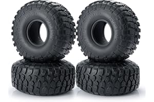 AXspeed Lot de 4 pneus RC 2,2" 150 mm en caoutchouc pour voiture Crawler 1/10 Axial Wraith 90048 RR10 Crawler