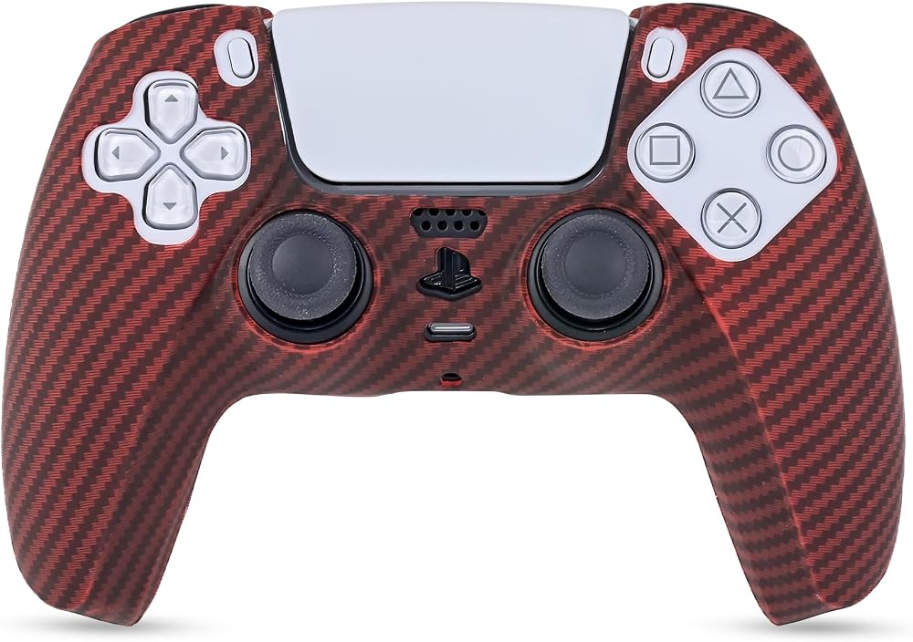 Kontorland P5 Kol Gamepad Uyumlu Silikon Kılıf (Carbon Red)