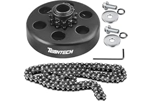 TEANTECH Go Kart Clutch 3/4 Bore 12T with #35 Chain Centrifugal Clutch and Chain for Go Kart Minibike Honda Engines