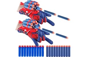 SUPMEHERO Spider Web Shooter for Kids -2 Packs Upgraded Web Shooters Set for age 3-14 Kids Superhero Toys with Spider Gloves Launcher Wrist Toys for Boy Girls Birthday Gifts (Style 3)
