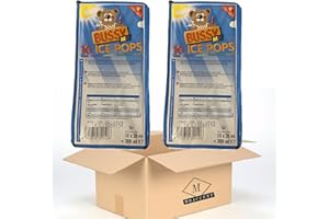 2x Bussy Mix Ice Pops Wassereis Schleck Drinks Kirsche, Pfirsich, Cola, Zitrone, Waldmeister 2 x 10er Pack (2x300ml) = (600ml) + MBAccent Versandschutzpackung