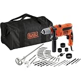 Black + Decker Cd714Crew2 Darbeli Matkap, Kırmızı, 710 W, BEH710SA40