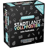 DENKRIESEN - Stadt Land VOLLPFOSTEN - Das Kartenspiel - Junior Edition | Wichtelgeschenk | Stadt Land Fluss Kinderspiel…