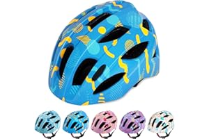 MOPLASZ Kids Helmet, Kids Bike Helmet for Boys Girls Age 2-4-5-7-8, Adjustable Safety Cycle Helmet with Visor for Toddler, Lightweight Child Helmet for Skating Scooter Bicycle(48-52CM)