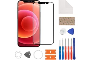 SwarKing Frontglas Außenglas Outer Screen Lens Display Glass Ersatz Kompatibel mit iPhone 12 & iPhone 12 Pro mit Reparatur Set